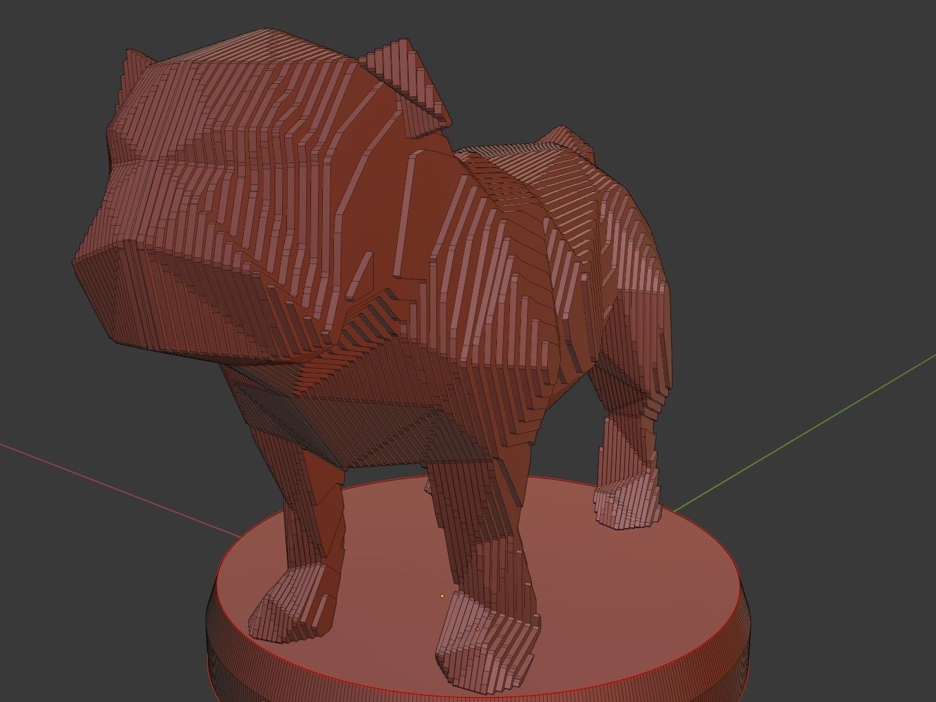 Parametric Bulldog Low-poly 3D model_8