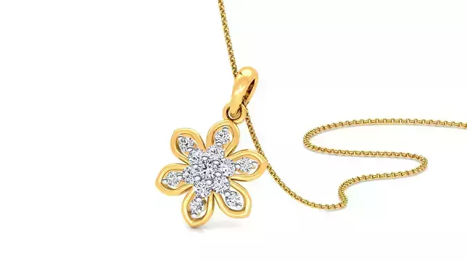 Leaf blossom Pendant 3D Print Model