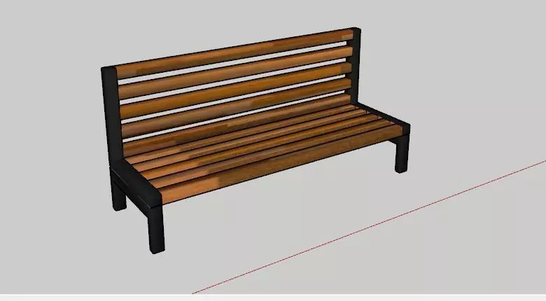 Basic Bench Free low-poly 3D model