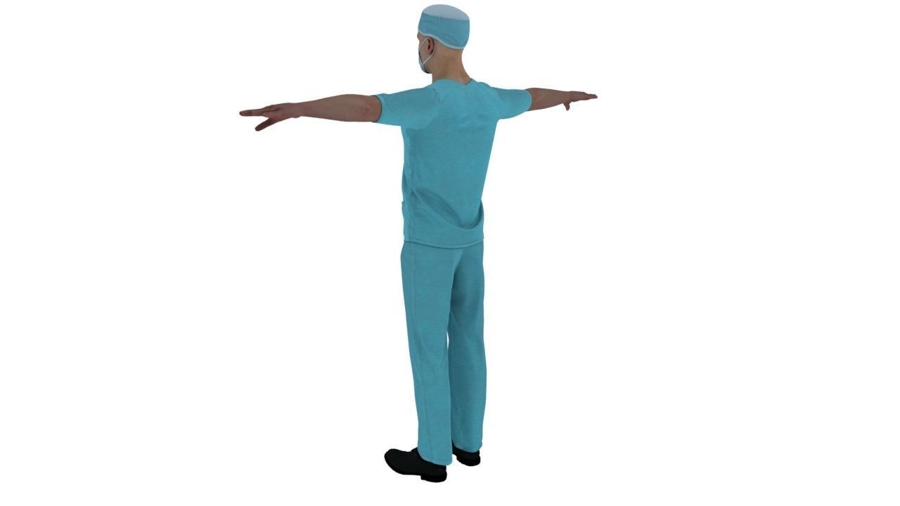 Doctor compounder OT man Low-poly 3D model_8