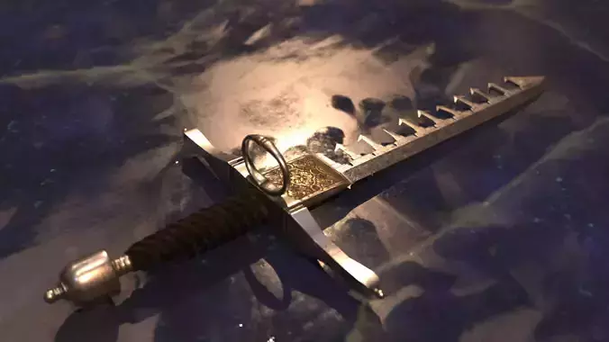 Optimised realistic medieval weapon swordbreaker