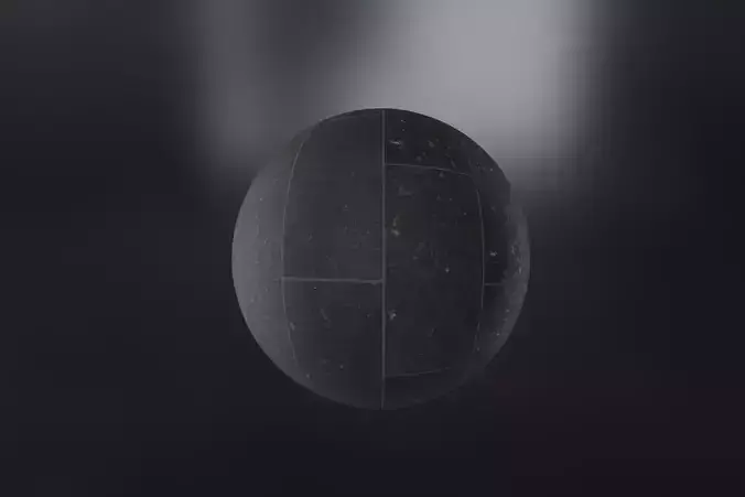 Seamless Black Galaxy Granite Tiles Floor 4k 3D model