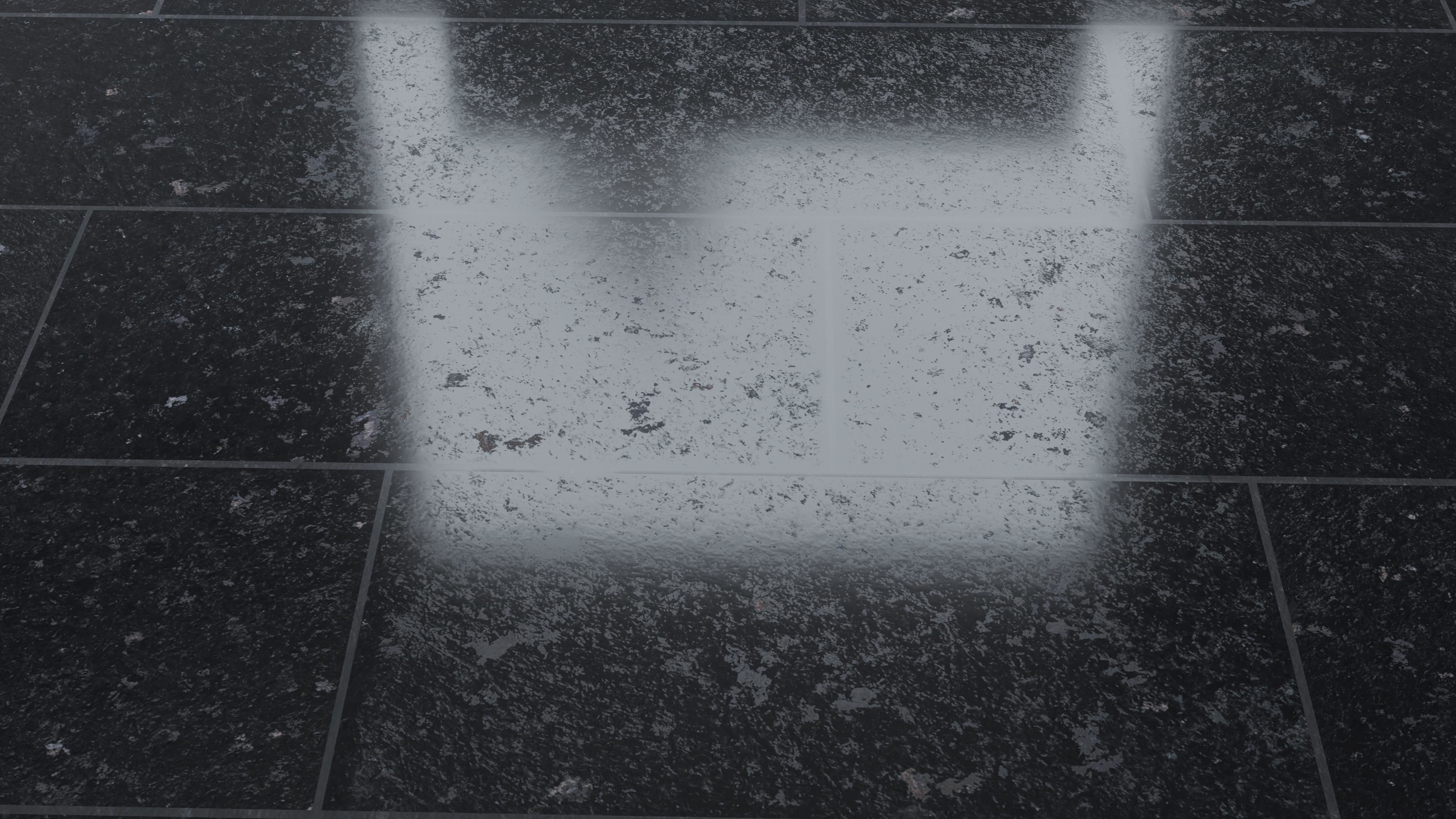 Seamless Black Galaxy Granite Tiles Floor 4k 3D model_2