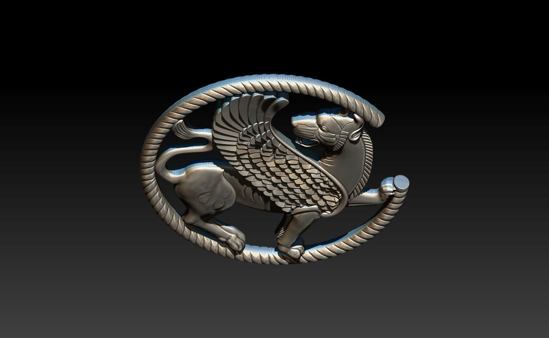 persian griffin jewelry 3D print model_11