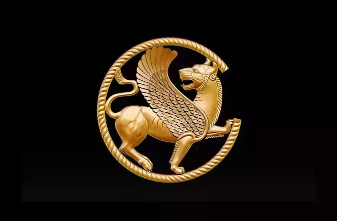 persian griffin jewelry 3D print model