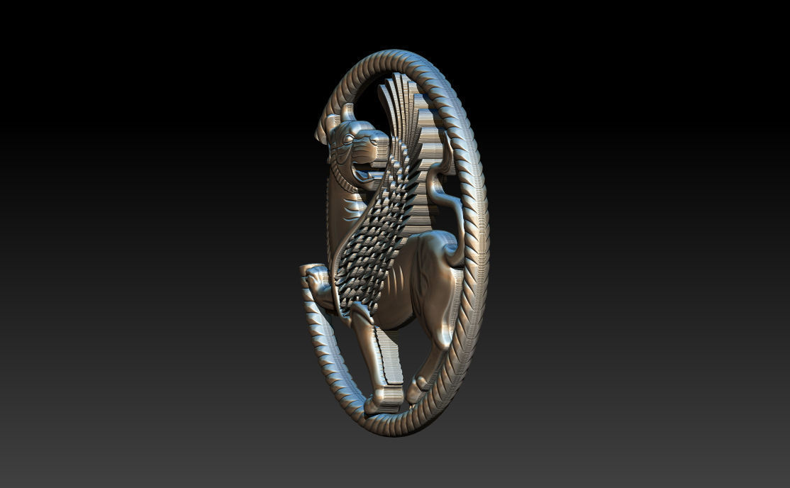 persian griffin jewelry 3D print model_15