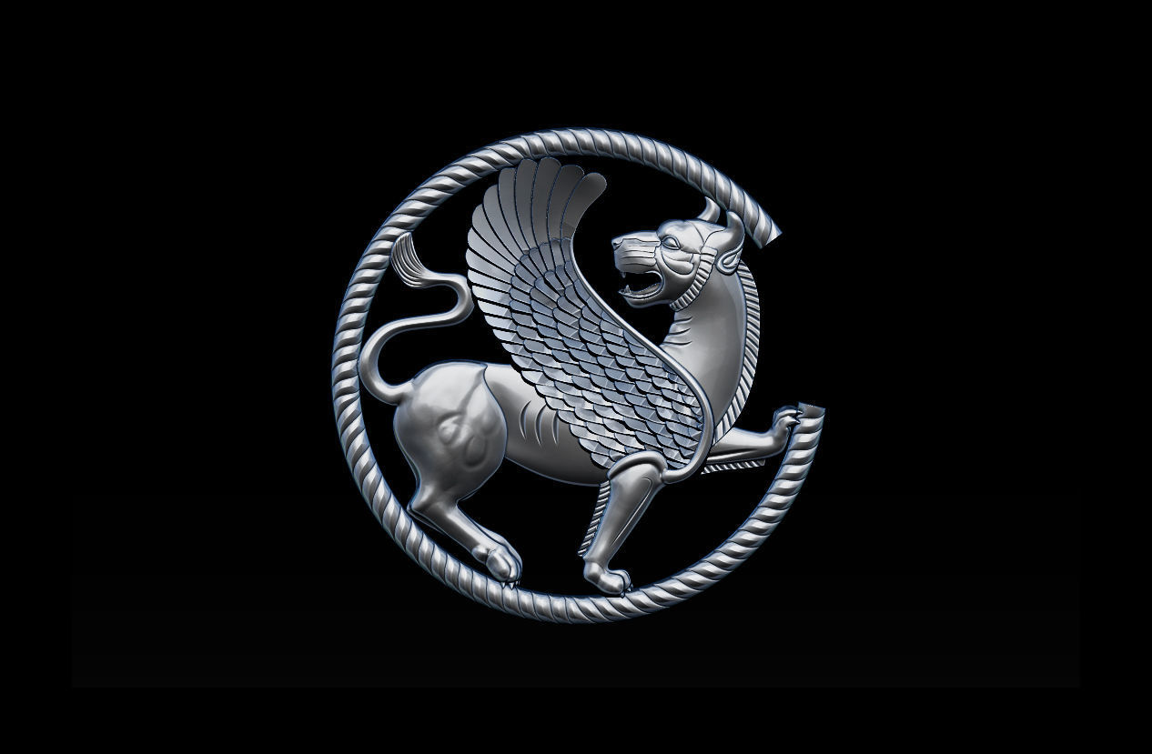 persian griffin jewelry 3D print model_22