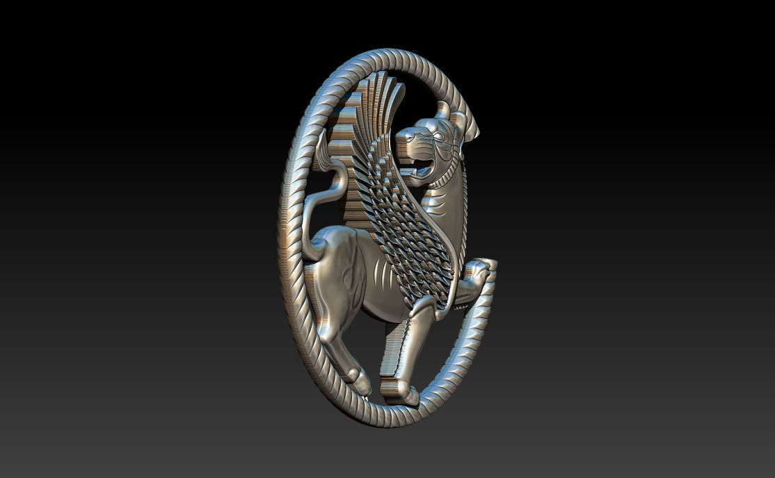 persian griffin jewelry 3D print model_13