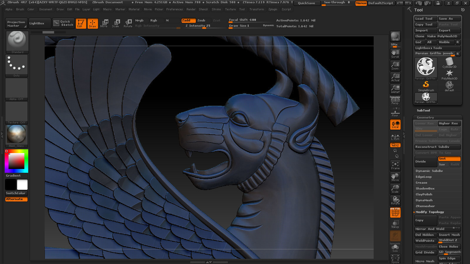 persian griffin jewelry 3D print model_23