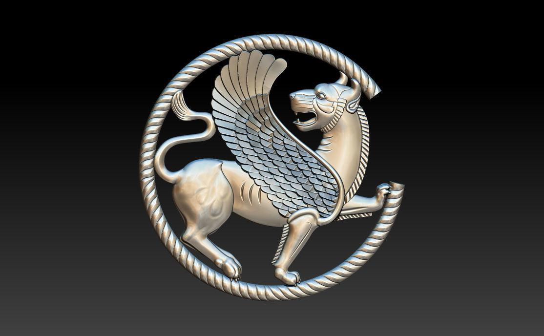 persian griffin jewelry 3D print model_20