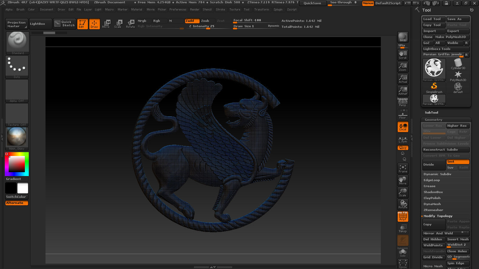 persian griffin jewelry 3D print model_24