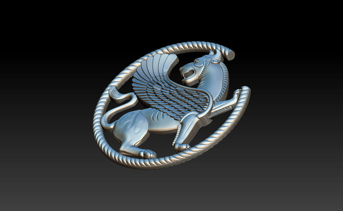 persian griffin jewelry 3D print model_10