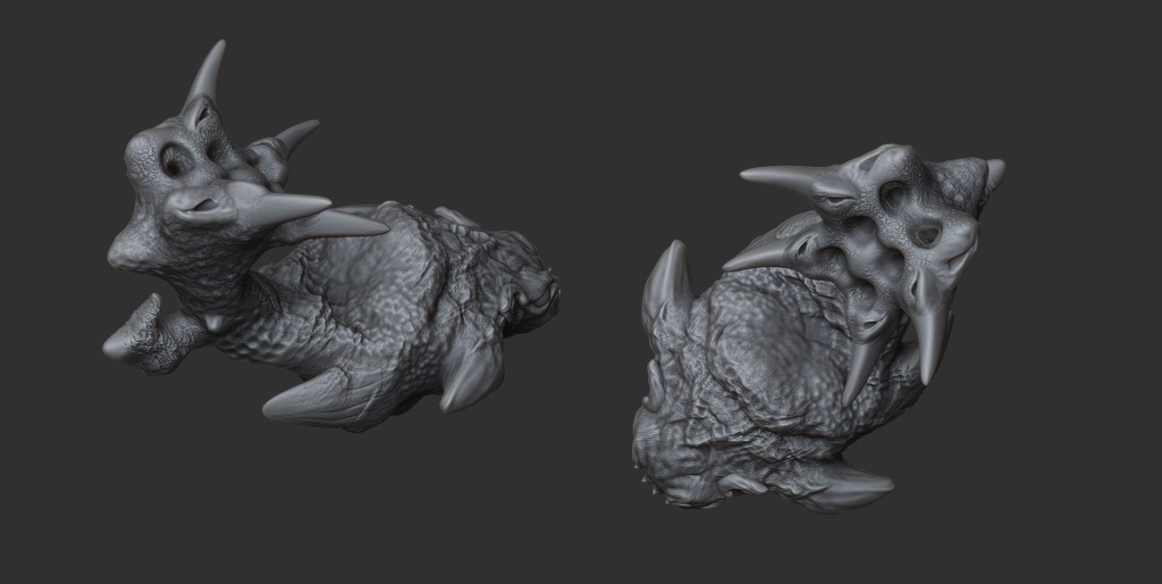 monster sea worm alien scifi  3D model_3