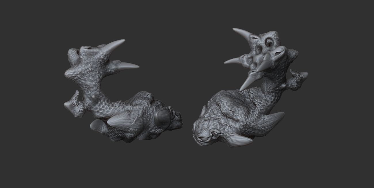 monster sea worm alien scifi  3D model_1