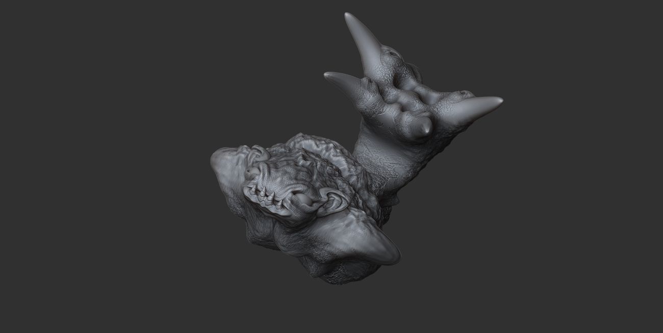 monster sea worm alien scifi  3D model_4