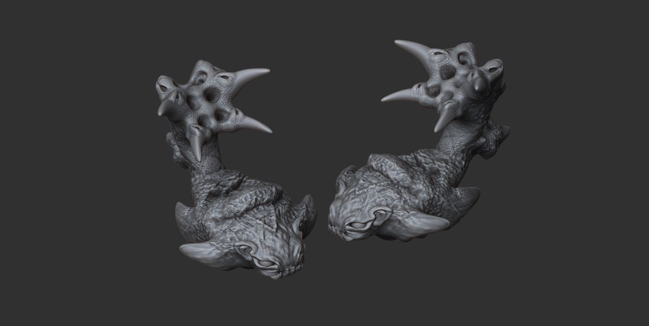 monster sea worm alien scifi  3D model_6