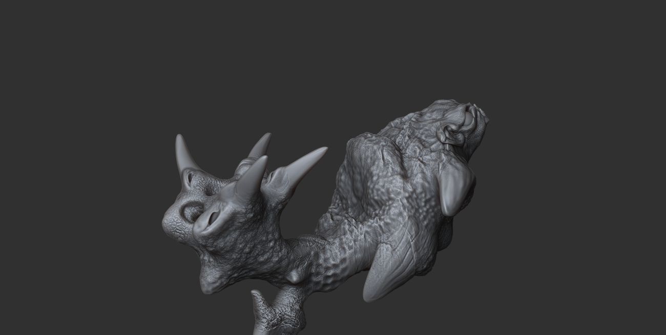 monster sea worm alien scifi  3D model_2