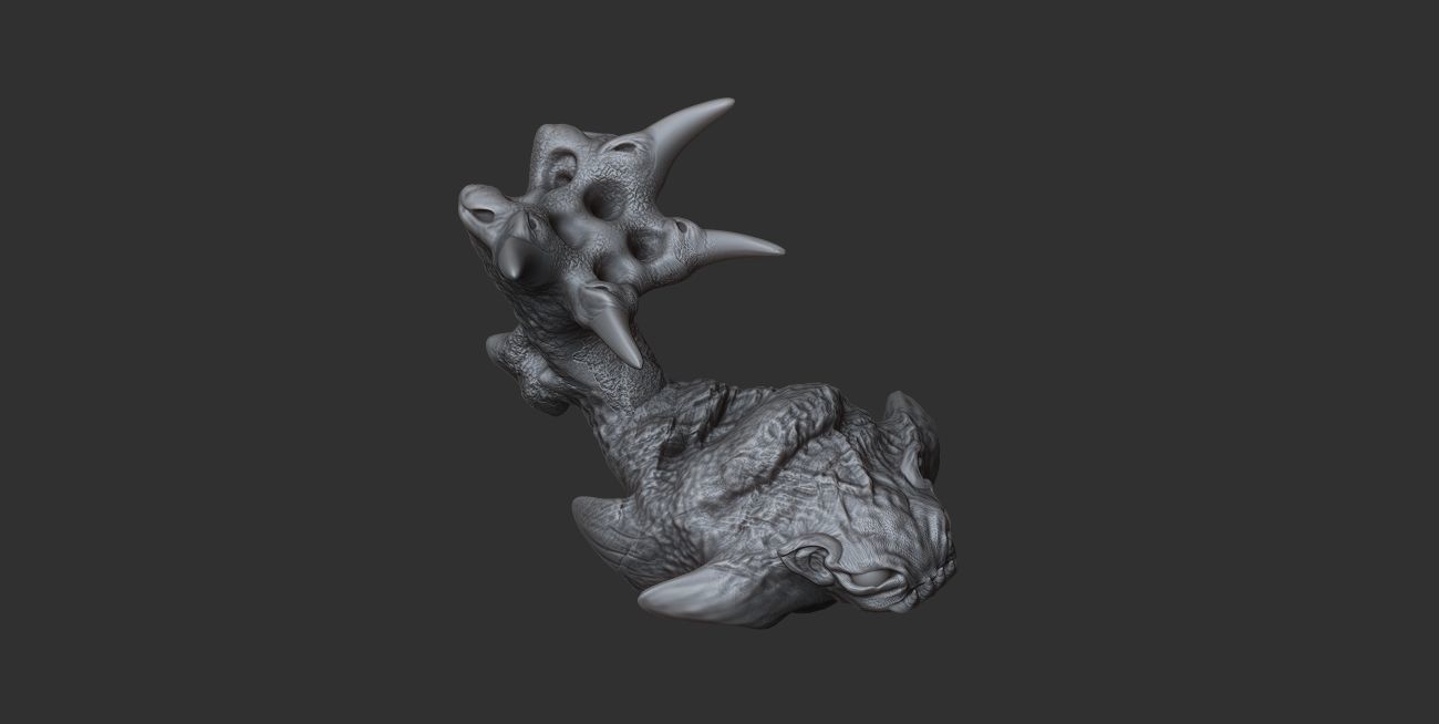 monster sea worm alien scifi  3D model_5