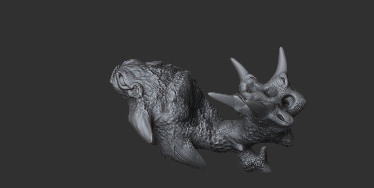 monster sea worm alien scifi  3D model_7