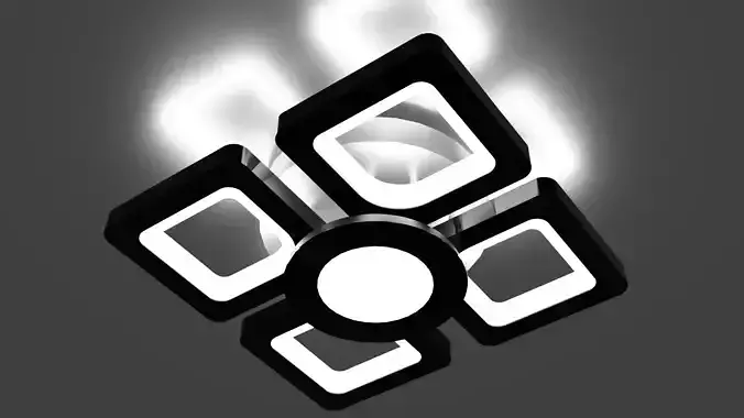 RGB chandelier on the ceiling