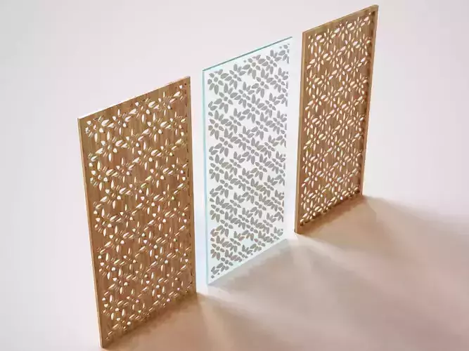 Partition three wooden screens