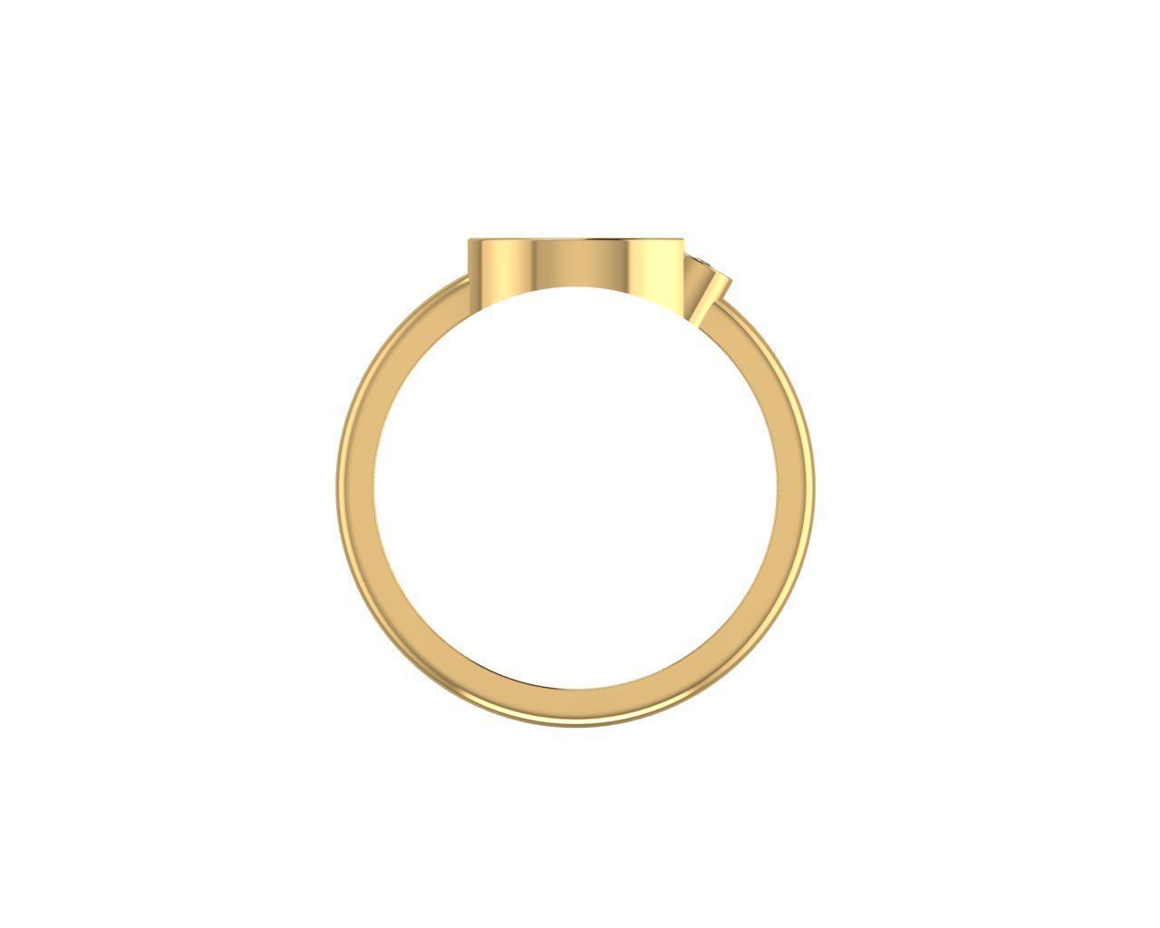 - Old English font ring E 3D print model_2