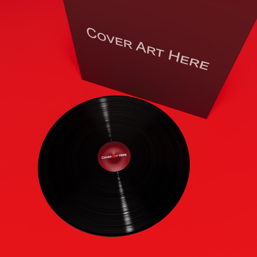 Record with Sleeve 3D model_1