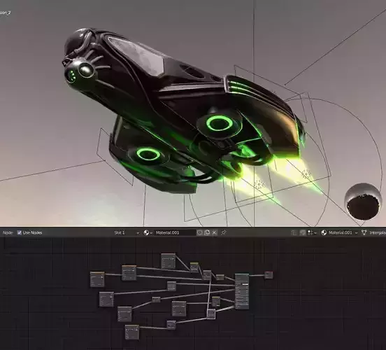 Intergalactic Spaceships Version 2 Free low-poly 3D model