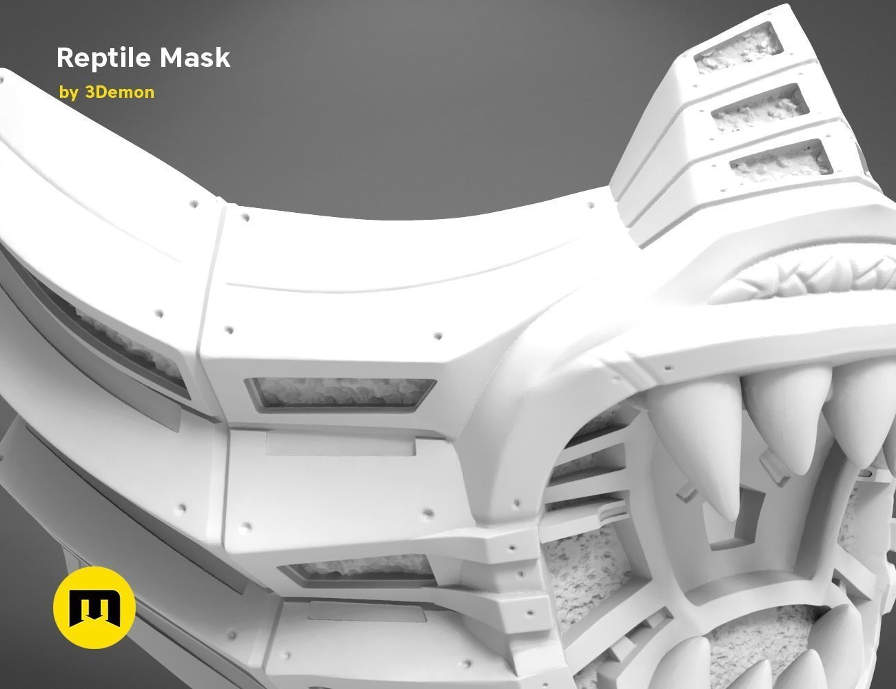 Reptile Mask 3D print model_10