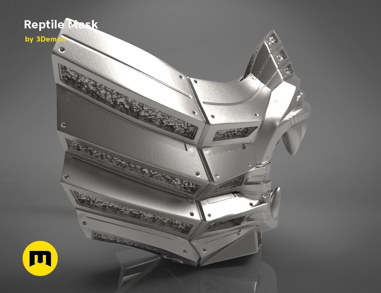 Reptile Mask 3D print model_9