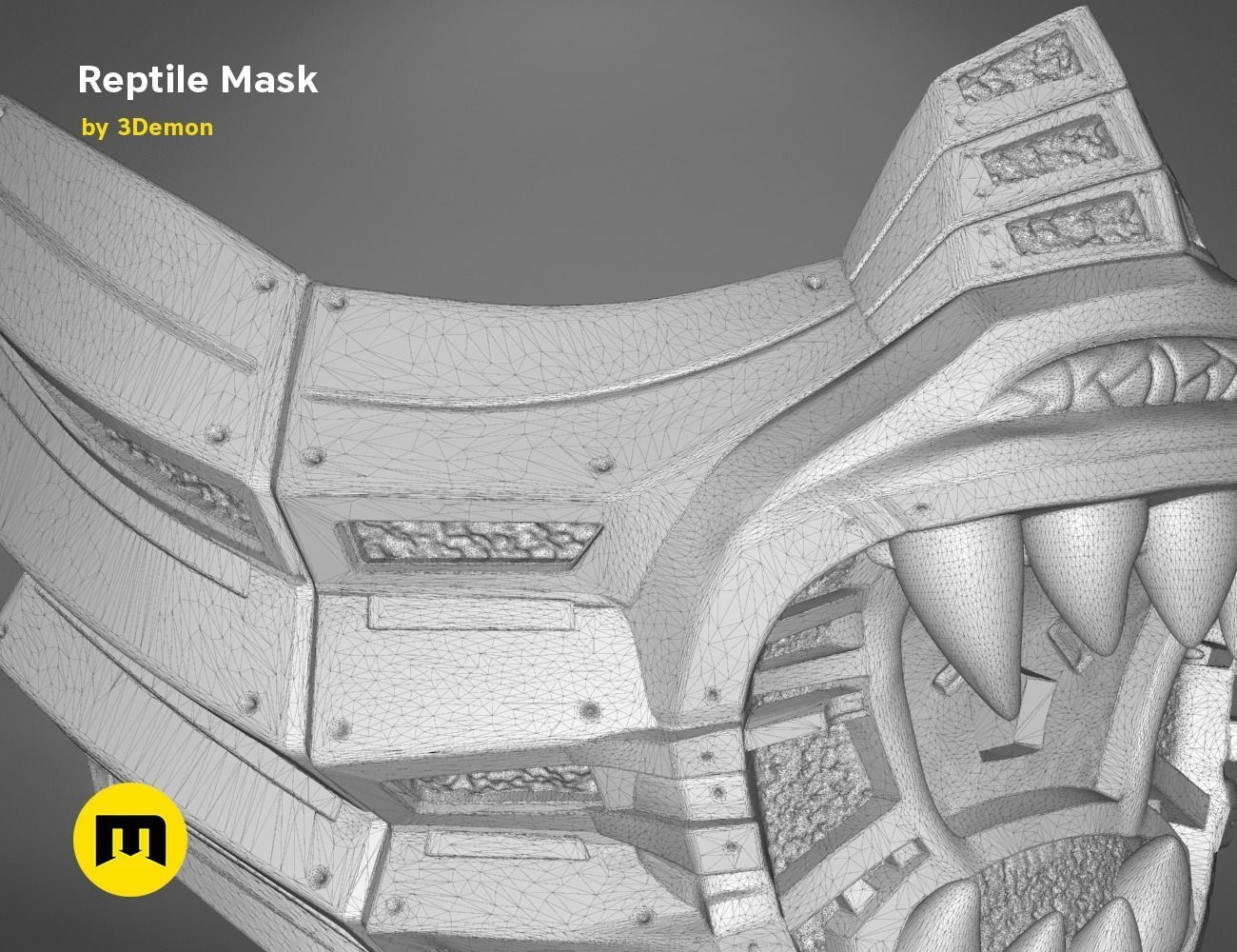 Reptile Mask 3D print model_12