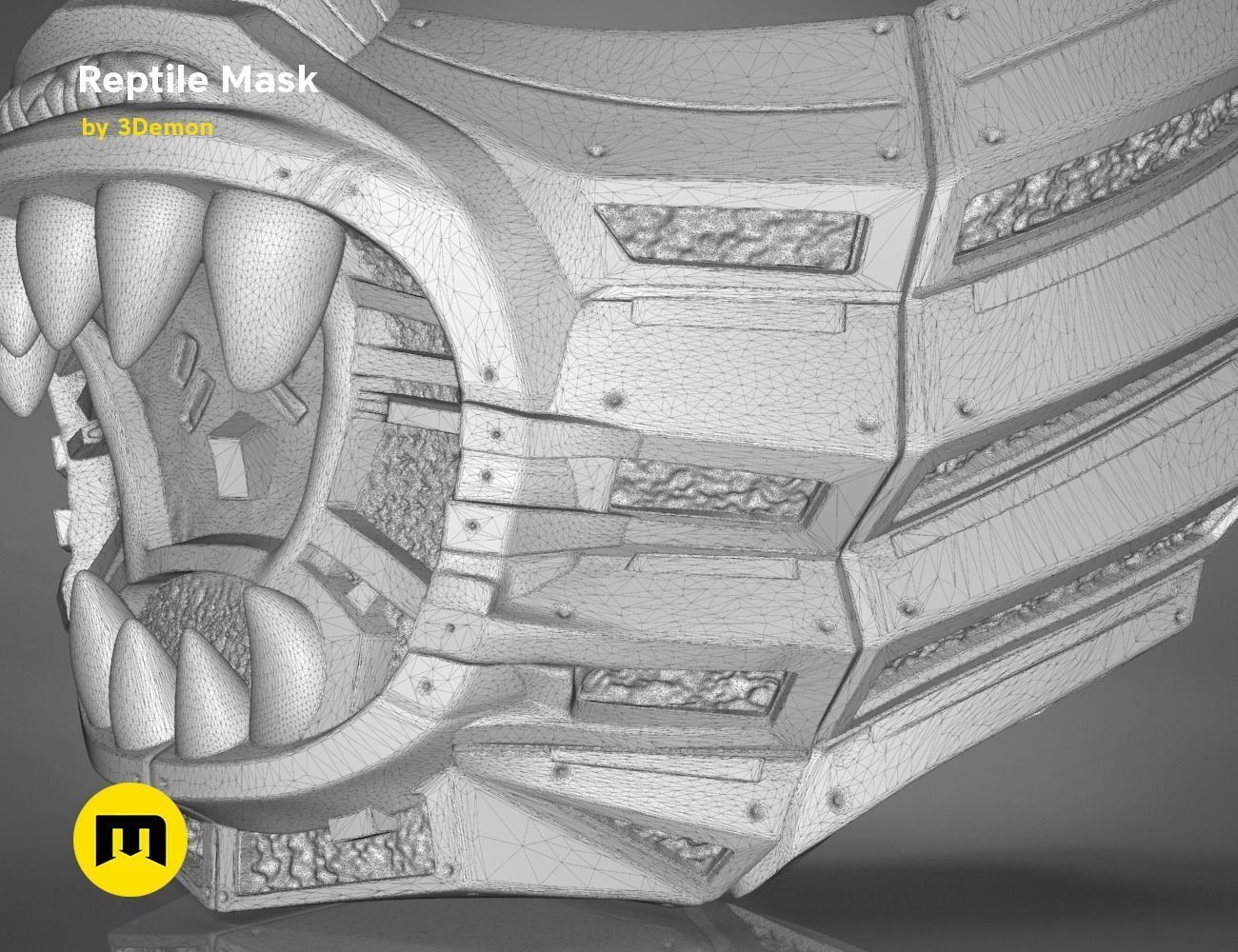 Reptile Mask 3D print model_8