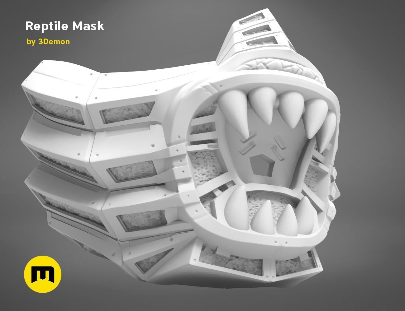 Reptile Mask 3D print model_14