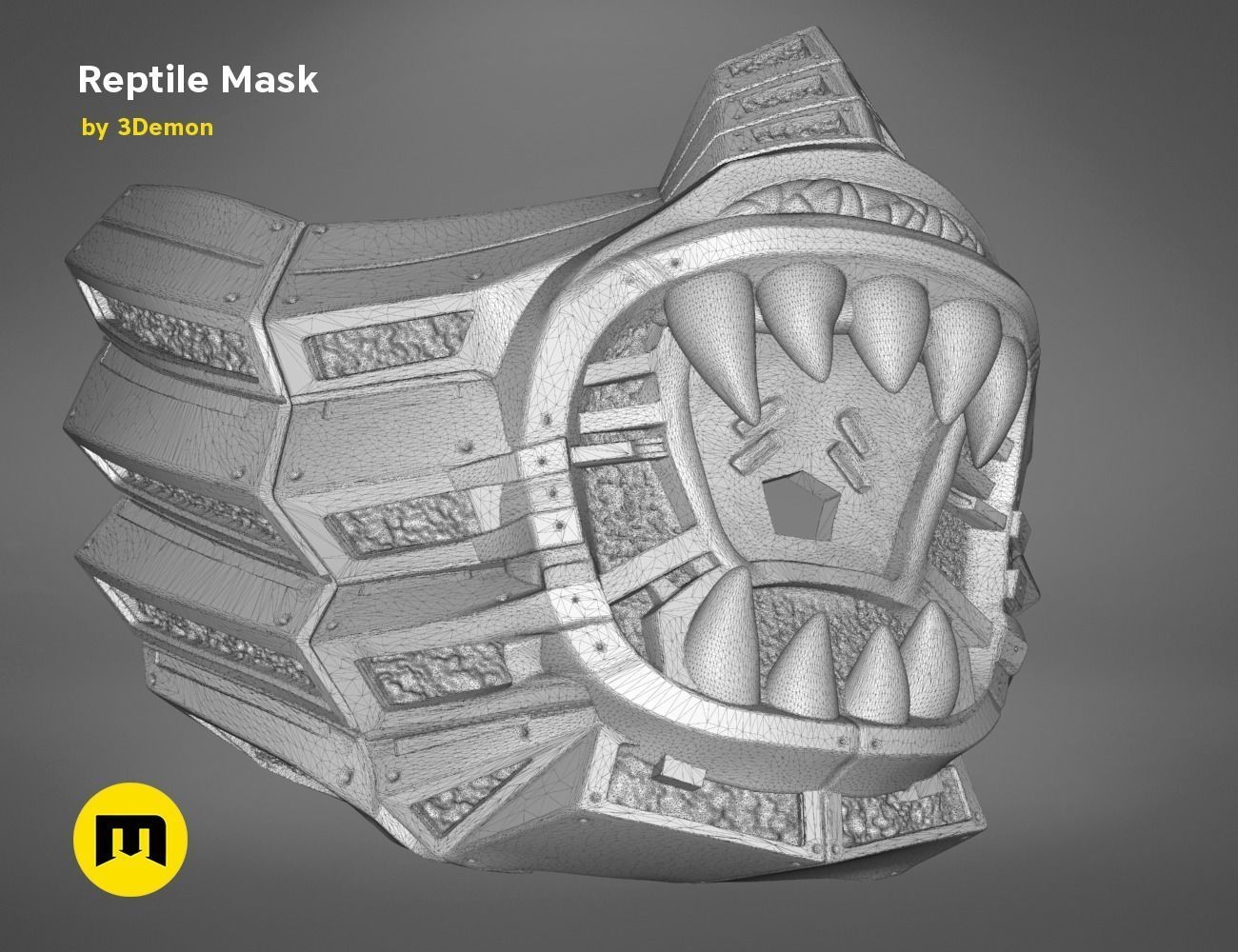 Reptile Mask 3D print model_16