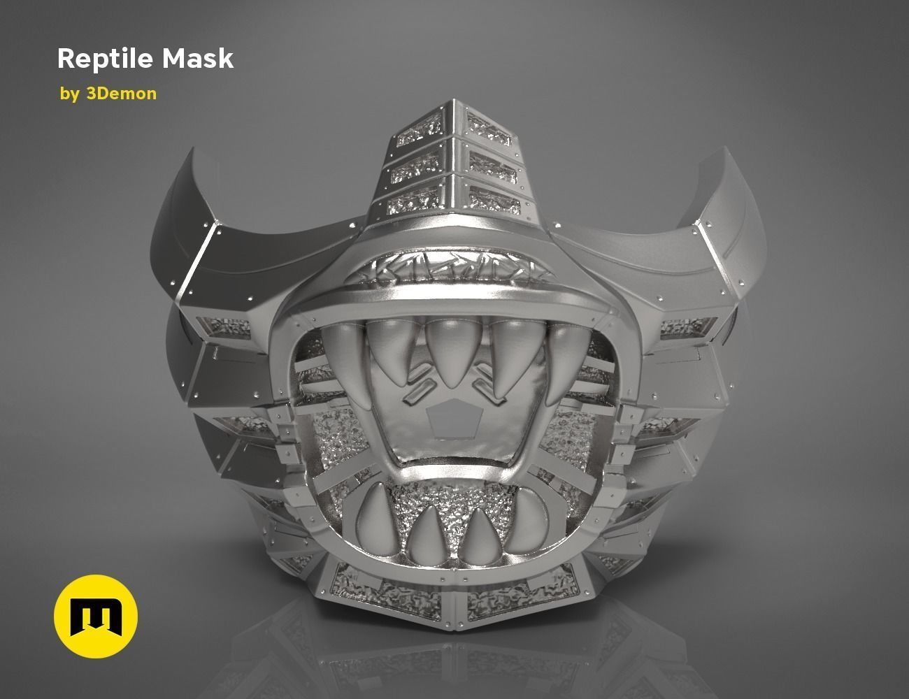 Reptile Mask 3D print model_7