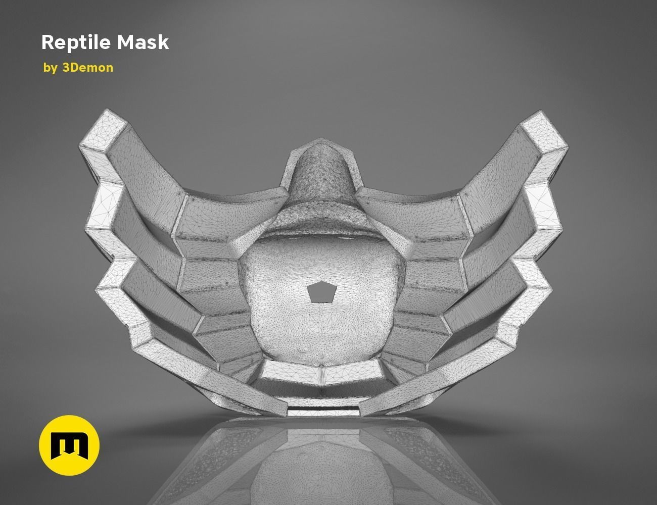 Reptile Mask 3D print model_4