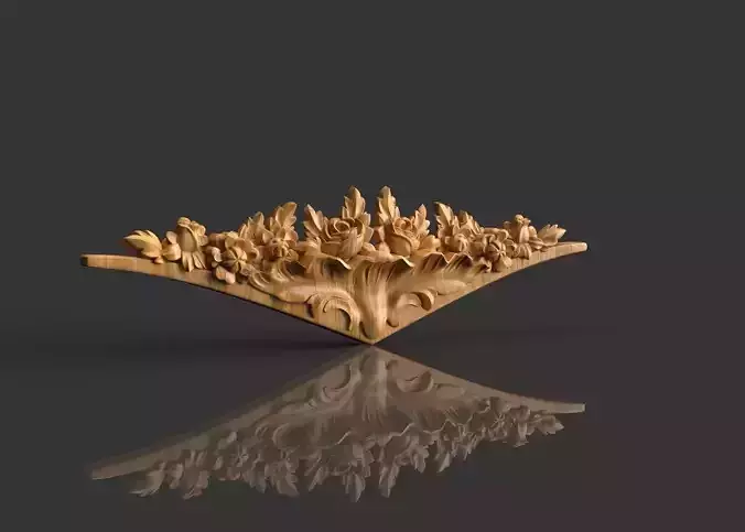 3D Model STL Headboard wooden crown