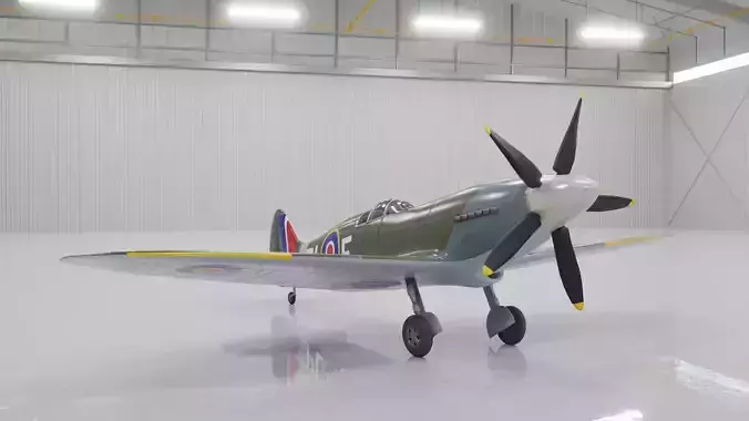 Supermarine Spitfire 3D Model Low-poly 3D model