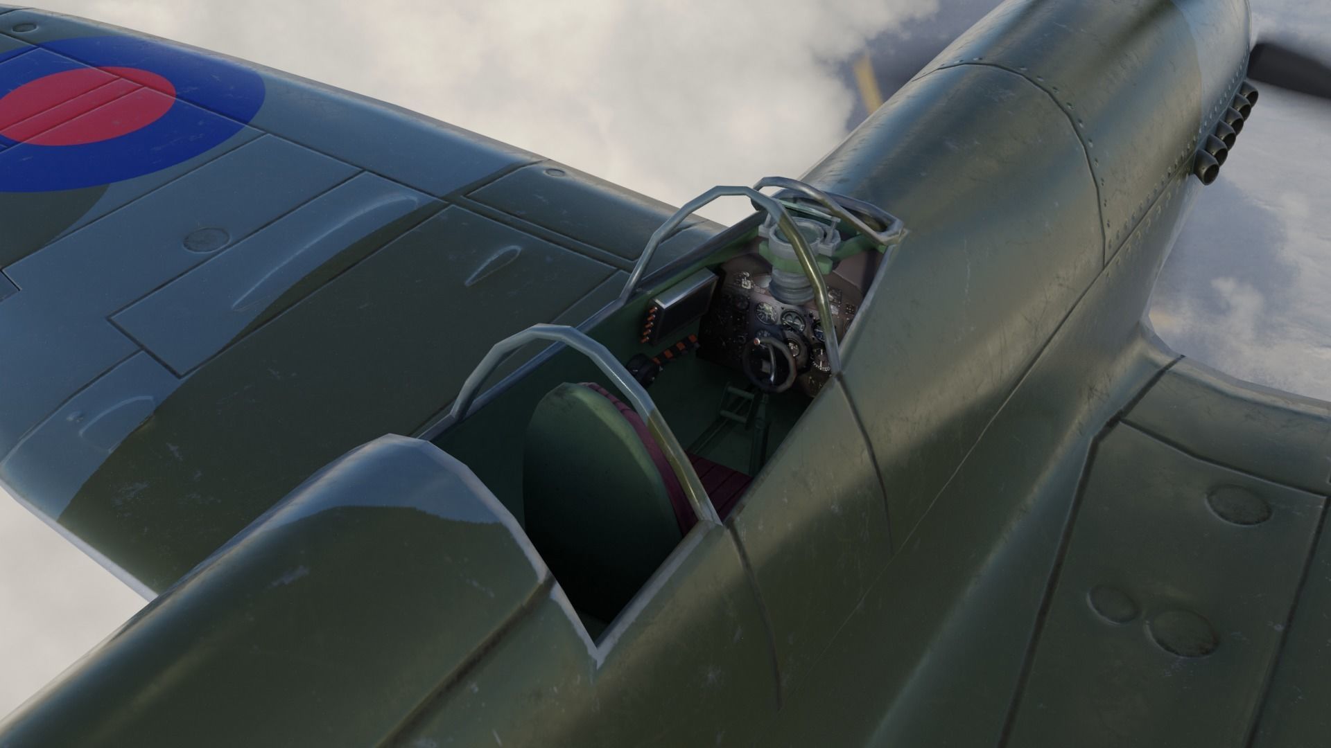 Supermarine Spitfire 3D Model Low-poly 3D model_24