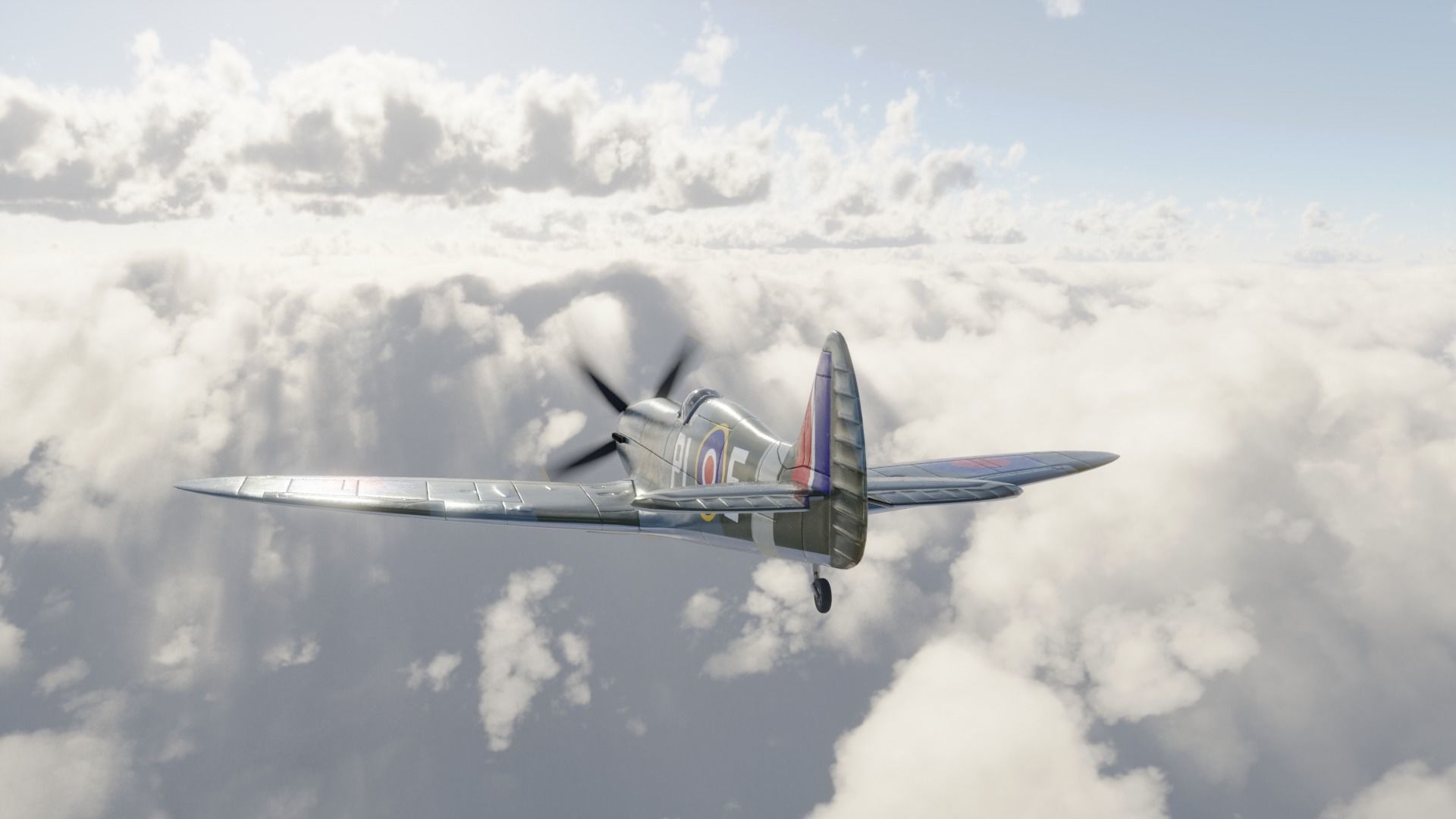 Supermarine Spitfire 3D Model Low-poly 3D model_8