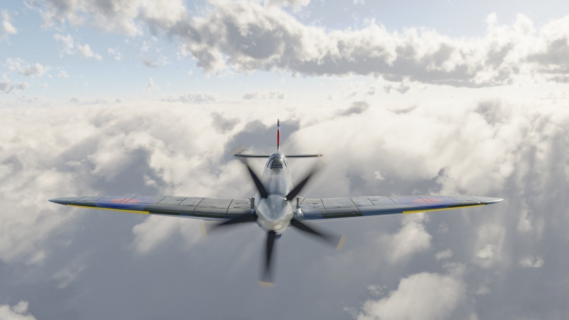 Supermarine Spitfire 3D Model Low-poly 3D model_4