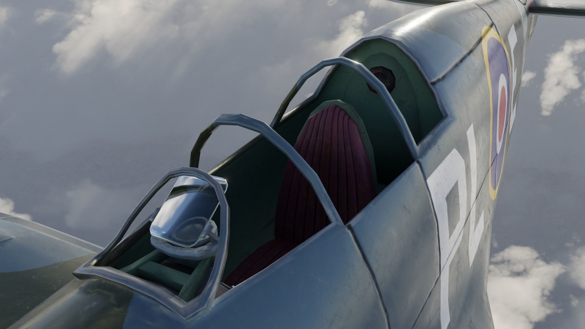 Supermarine Spitfire 3D Model Low-poly 3D model_22