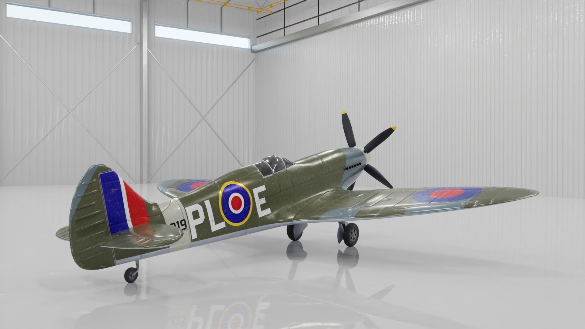 Supermarine Spitfire 3D Model Low-poly 3D model_18