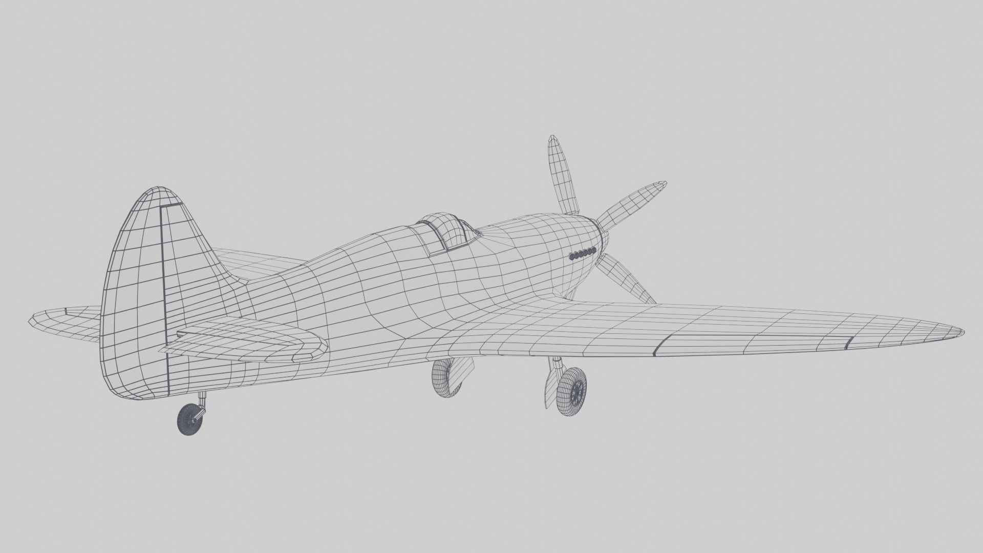 Supermarine Spitfire 3D Model Low-poly 3D model_27