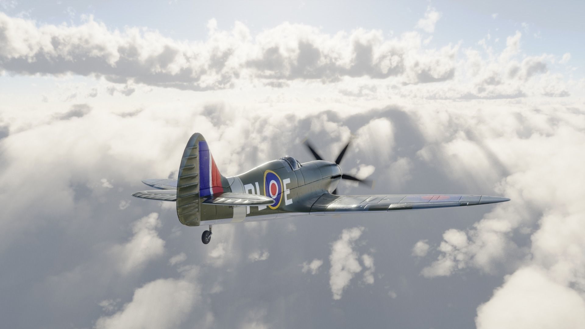 Supermarine Spitfire 3D Model Low-poly 3D model_10
