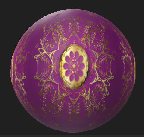 Vintage golden doodles Surface PBR Texture Texture_1