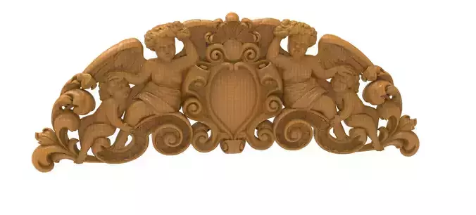 3D Model STL Headboard ornate wood carving