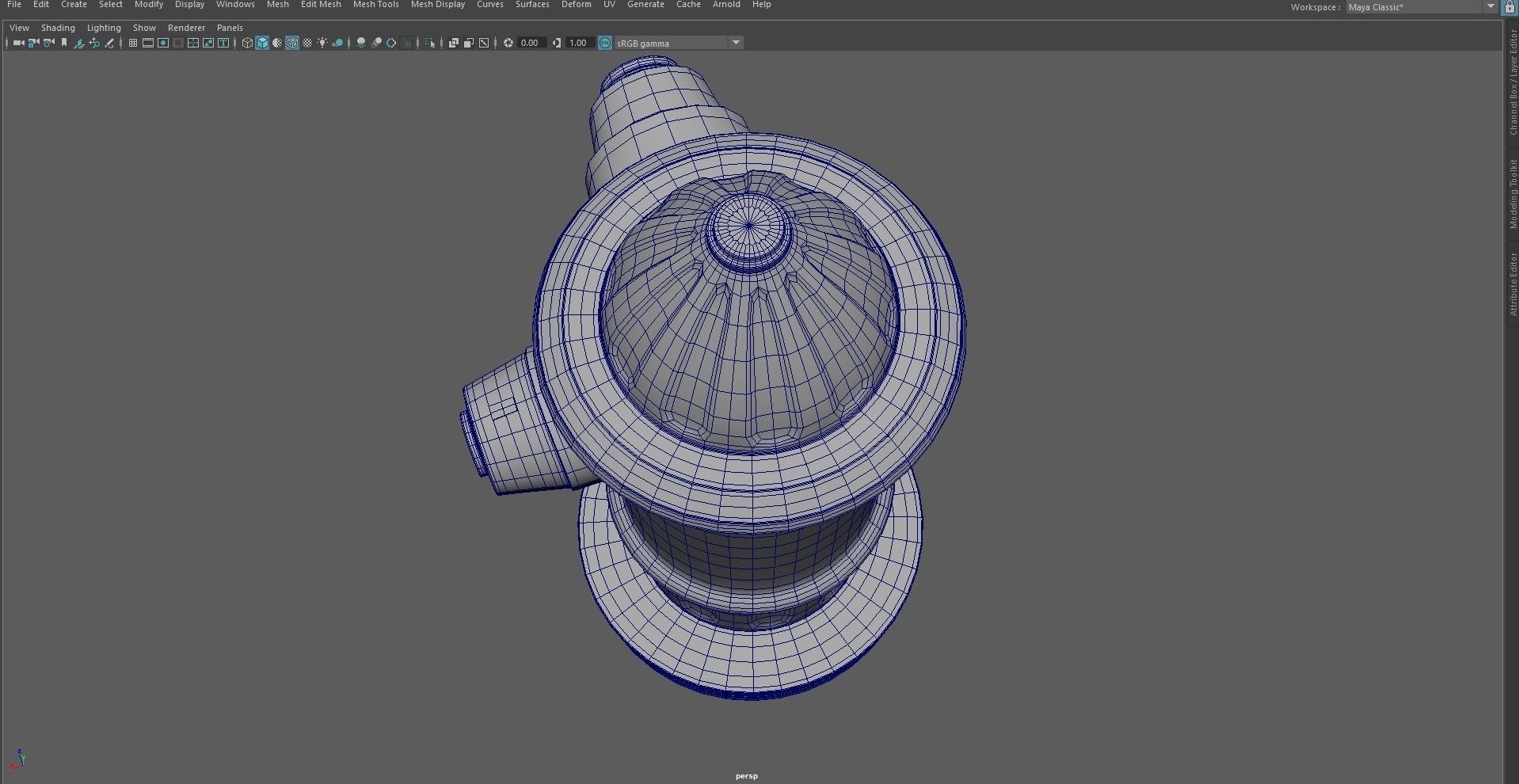 Fire hydrant Low-poly 3D model_5