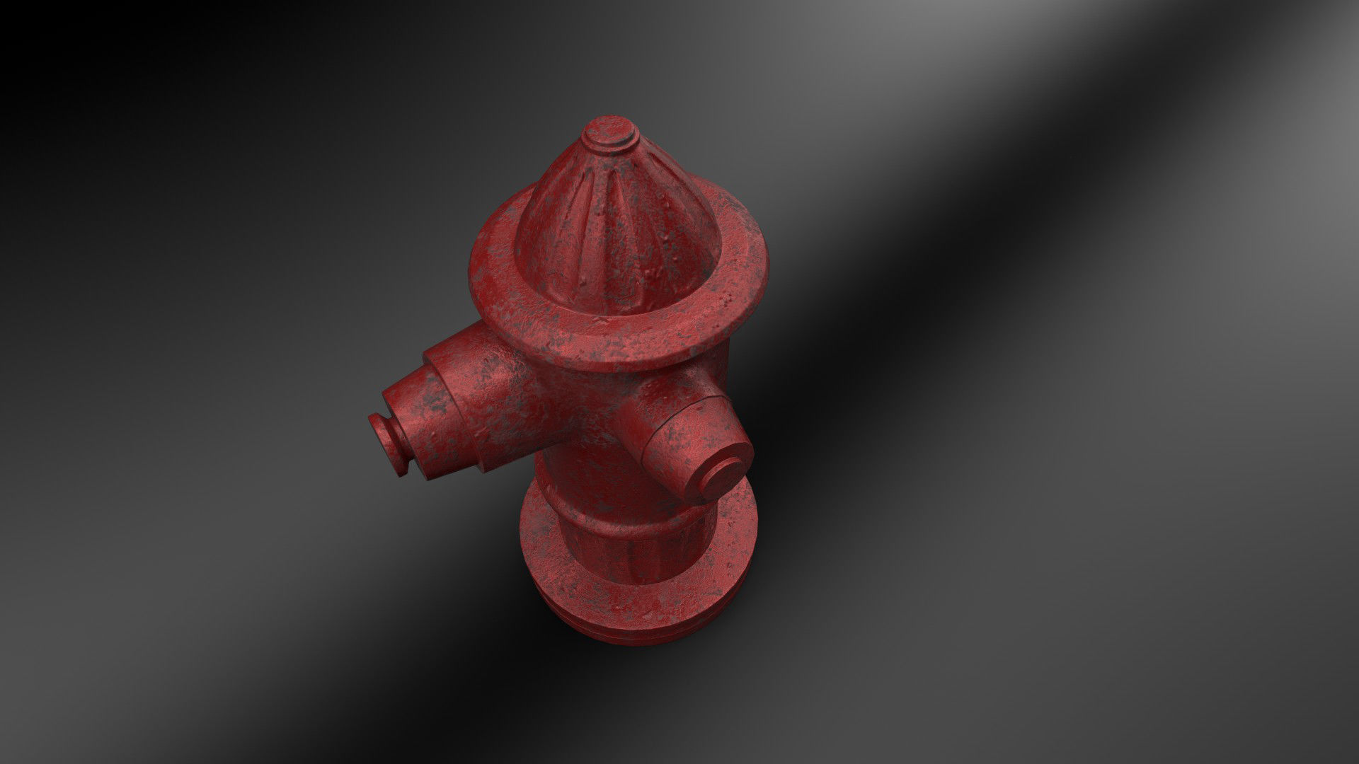Fire hydrant Low-poly 3D model_2
