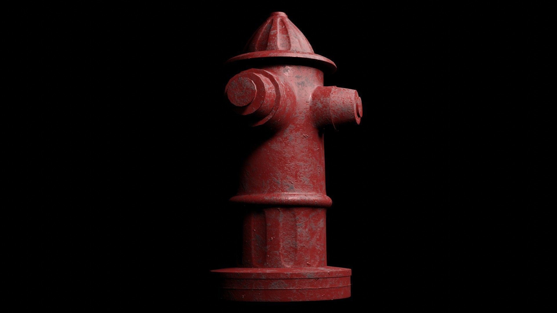 Fire hydrant Low-poly 3D model_3